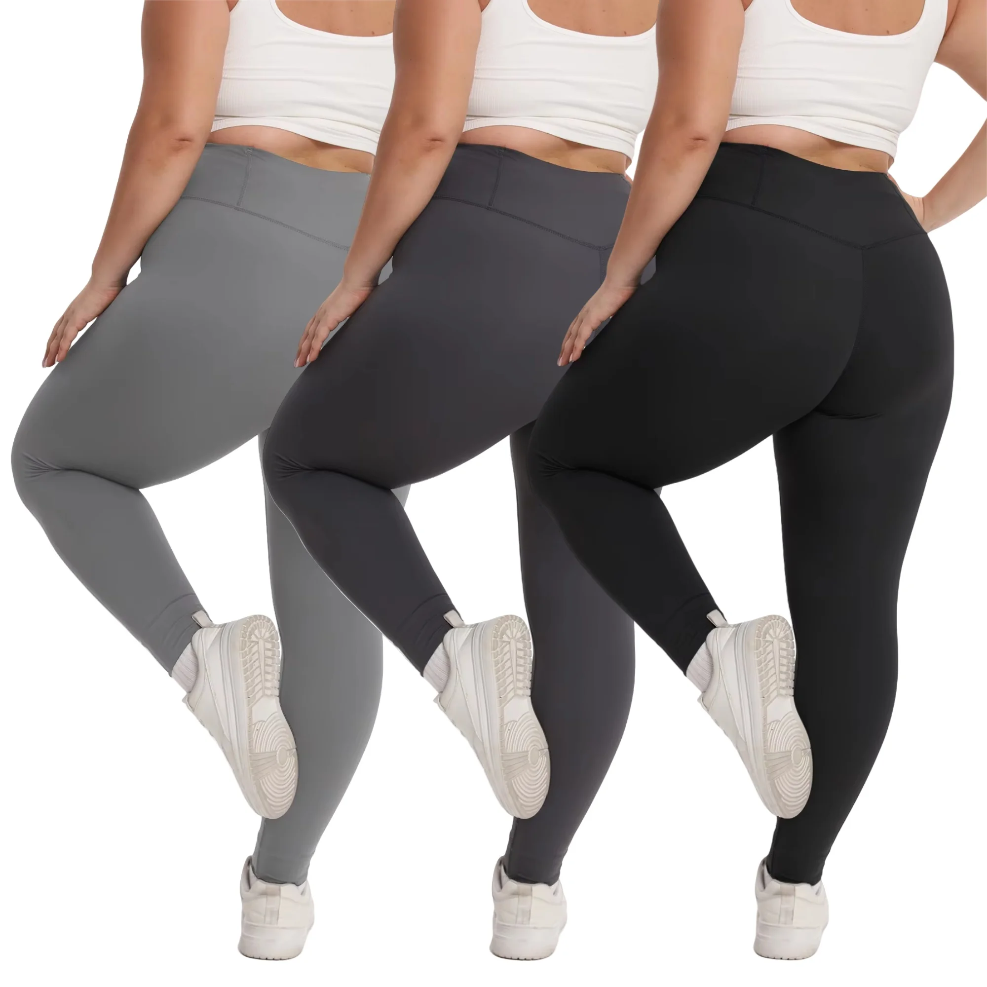 Plus Size High‑Waist Yoga Leggings for Women