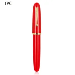 Transparent Luxury Resin Fountain Pen - Fine Writing Instrument for Office & School Supplies (Red)