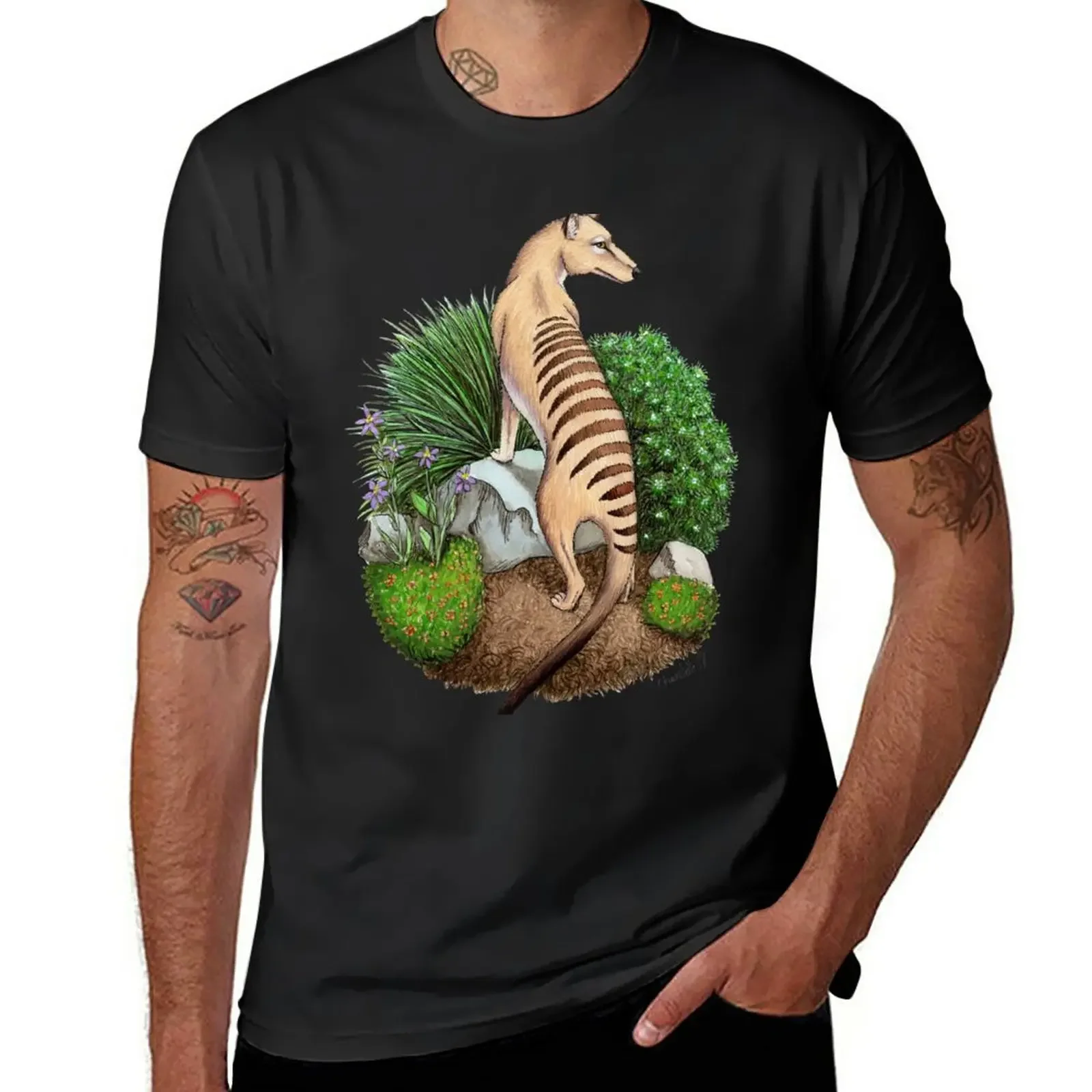 

Thylacine T-Shirt hippie clothes quick-drying sports fans Blouse mens t shirts pack
