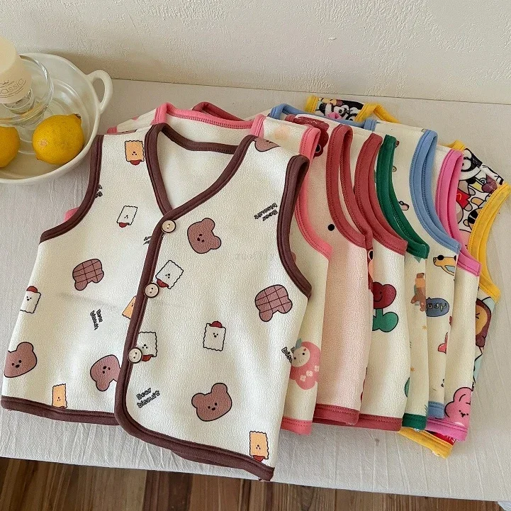 Children's Velvet Vest for Girl and Boy Winter
