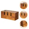 Box Solid Wood Cable ganizer Desk Router Cover Cord Hider Storage rustic appearance sturdy construction home 3