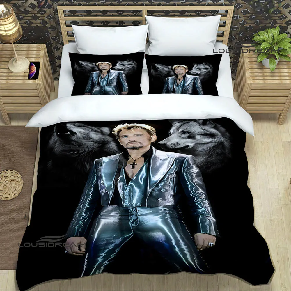 Rock star Johnny Hallyday Bedding Sets exquisite bed supplies set duvet cover bed comforter set bedding set luxury birthday gift 3