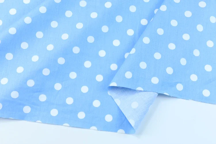 160cm*50cm  bedding, bed sheets, pillowcases, sky blue polka dot checkered fabric, pure cotton twill printed fabric