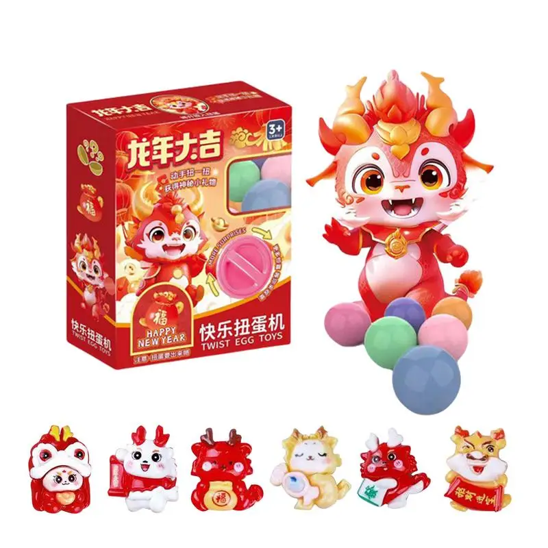 Mini Claw Machine Dragon Year Design Prize Dispenser Toys Adorable Interesting New Year Egg Toy Claw Machine Birthday Playset 2