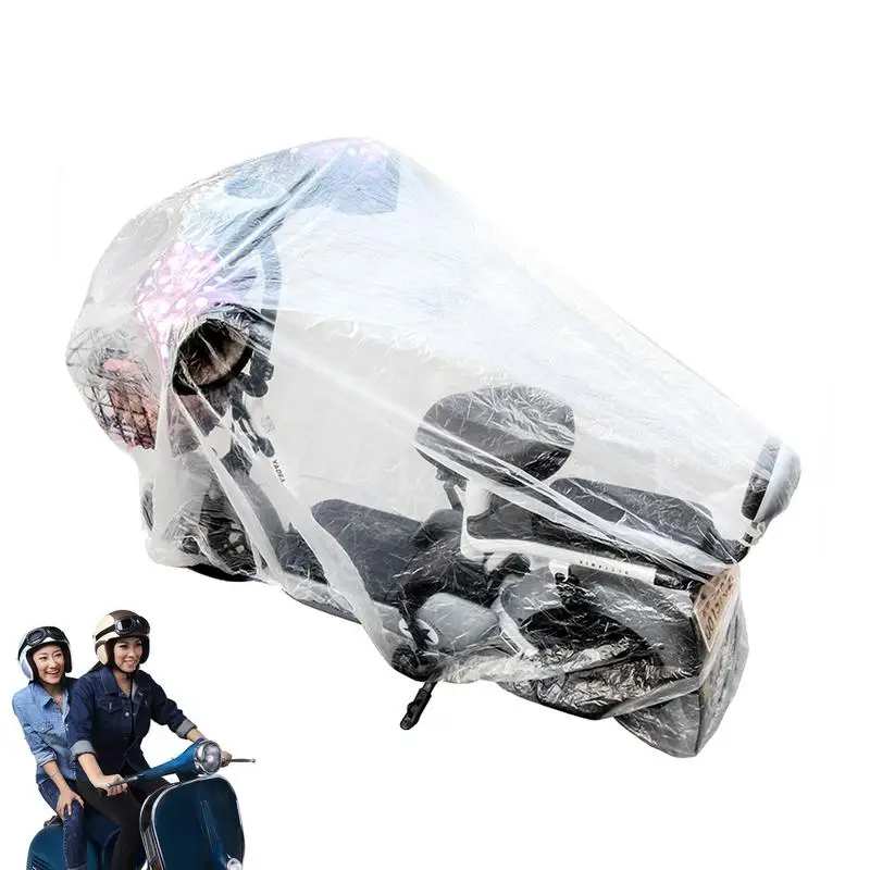 

Transparent Motorcycle Cover Transparent Scooter Rain Cover Outdoor Indoor Vehicle Sun Covers Waterproof Motorcycle Covers For