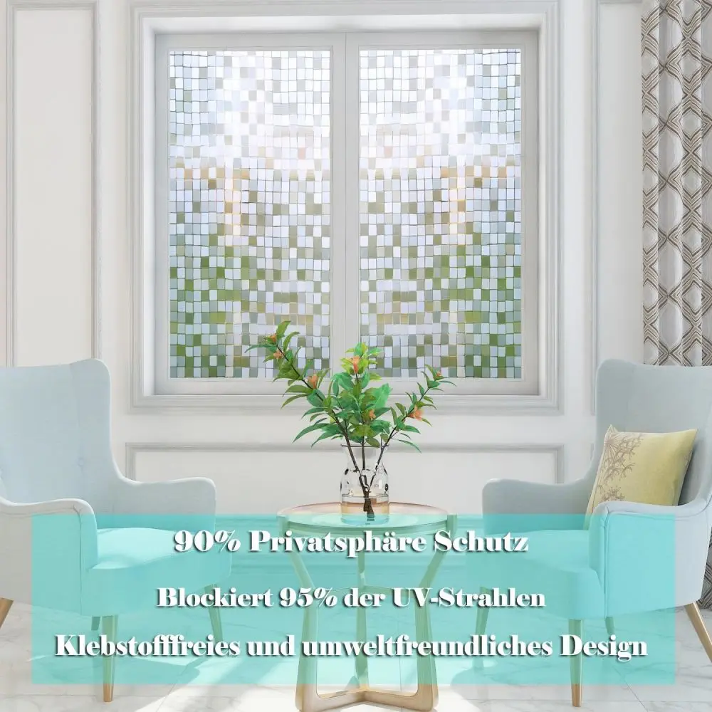 Privacy Window Film Premium Window Films Decorative Windows Film Small Mosaic Heat Control Glass Film Home Office Bathroom
