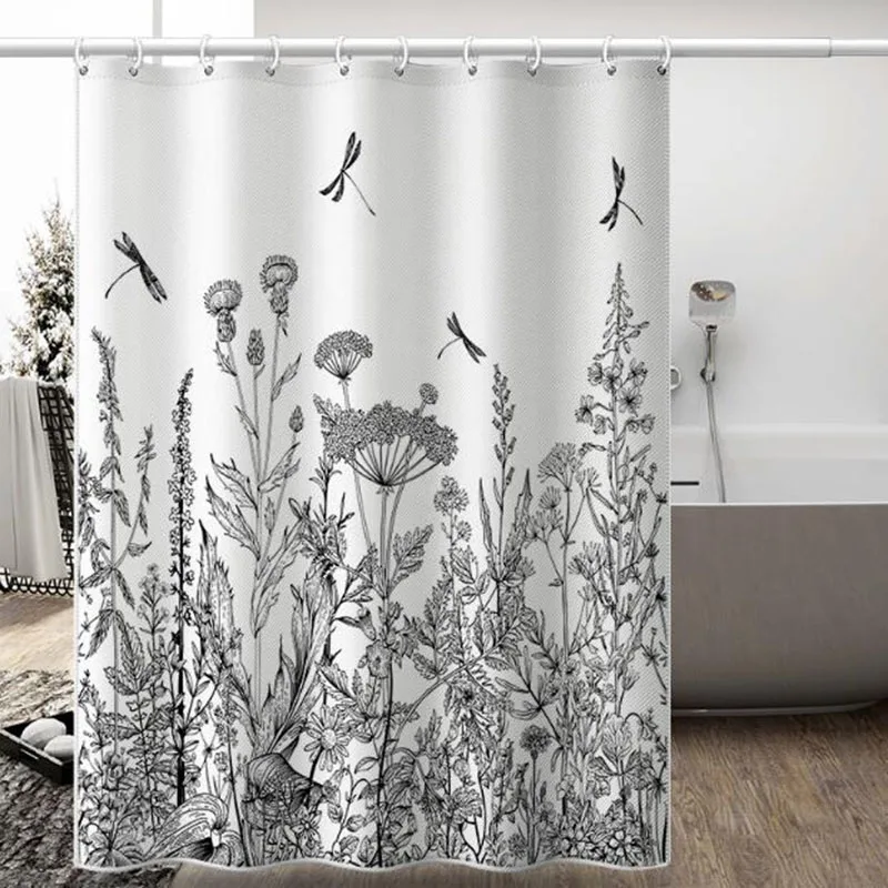 

Занавеска для душа в скандинавском стиле, водонепроницаемая штора из полиэстера с принтом муравьев, аксессуары для ванной комнаты, домашний текстиль