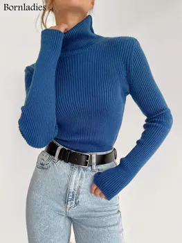 Bornladies Turtleneck Pull Over Knitted Sweater 2