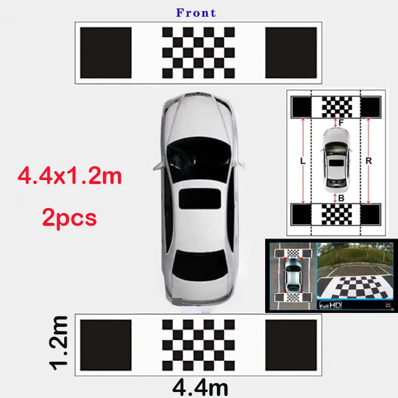 Tappetini Auto Sistema Panoramico a 360 Gradi Tappetini Ausiliari per Auto 360 ° Sistema di Immagini Panoramiche, Panno per il Debugging, Panno per la Calibrazione - Image 2
