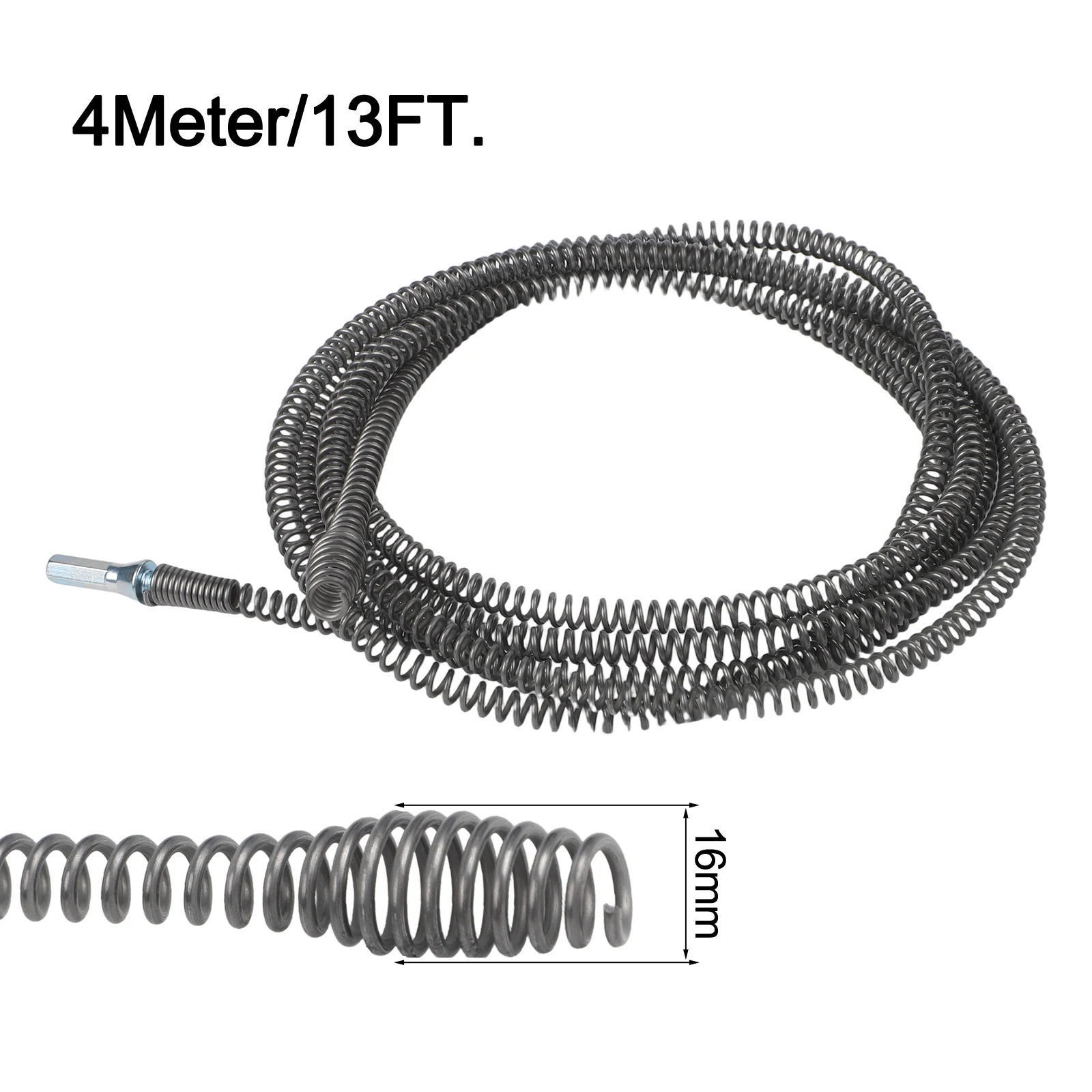 Pipeline Dredging Tool 3/2/1M Spring Electric Drill Connector 16mm Drain Cleaner Home DIY Tools For Pipe Blockage Issues