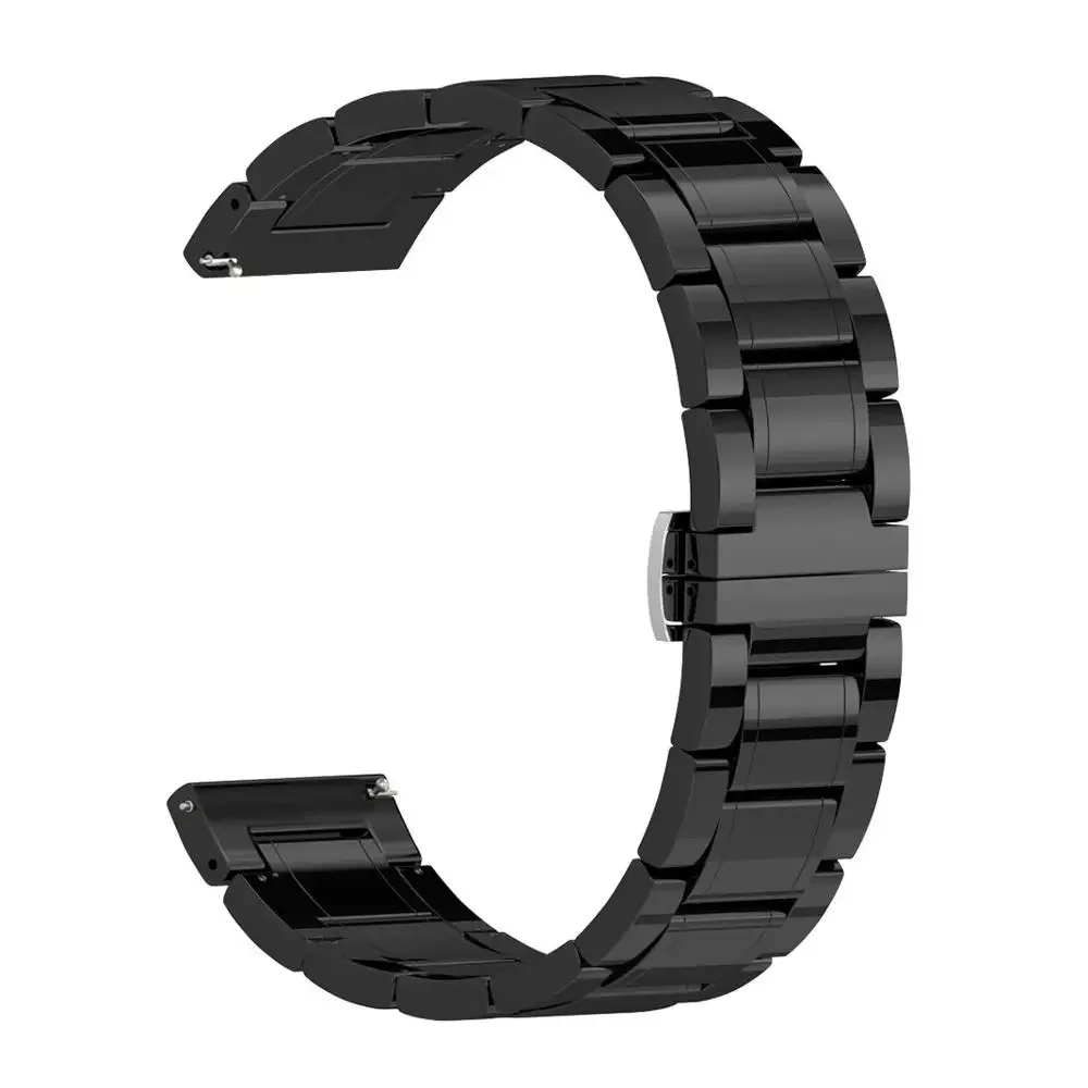 Premium 22mm Ceramic Bracelet - Elegant Metal Link Strap