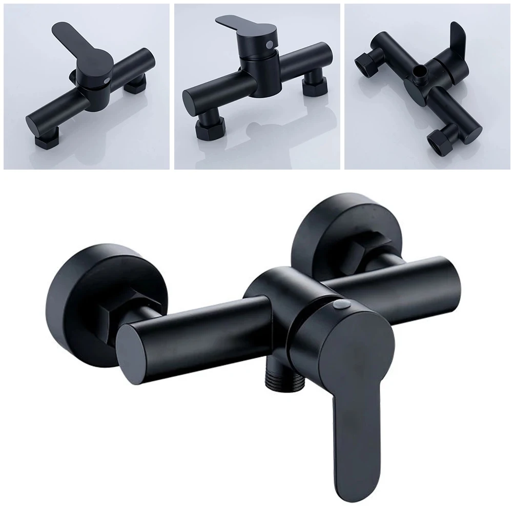 

Mixer Valve Shower Faucet 1 X 304 Stainless Steel Black G1/2in Lifting Type Wall-Mounted For Most Shower Brand New