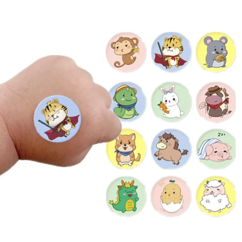 120pcs/set Kids Children Round Band Aid Vaccinum Syringe Injection Orifice Hole Patch Wound Plaster Waterproof Adhesive Bandages 5