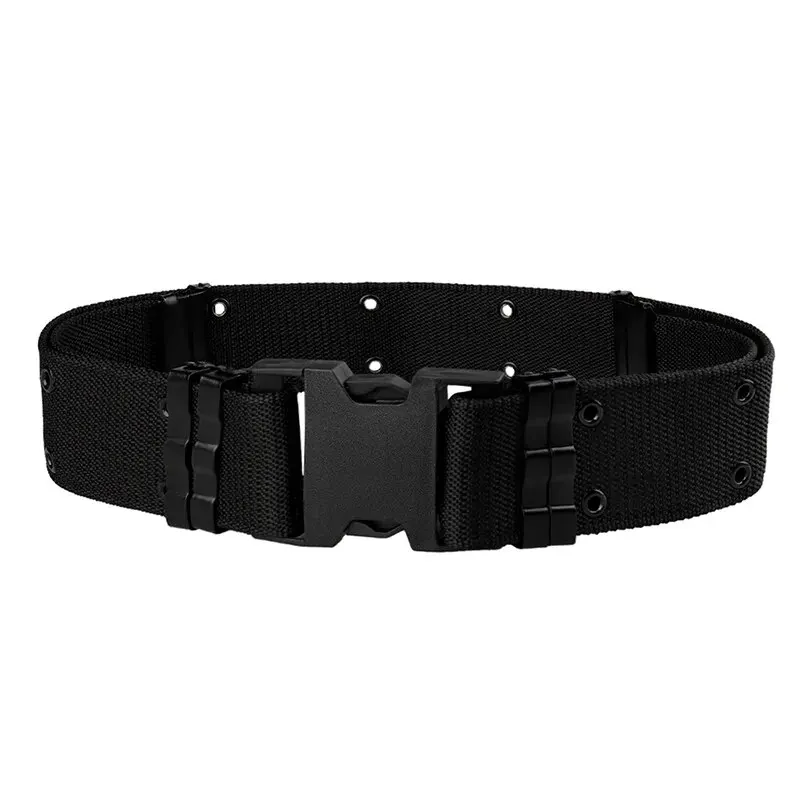 Men's Tactical Outer Belt Nylon Material Metal Fixing Ring and Adjuster Buckle Outdoor Sports combat belt