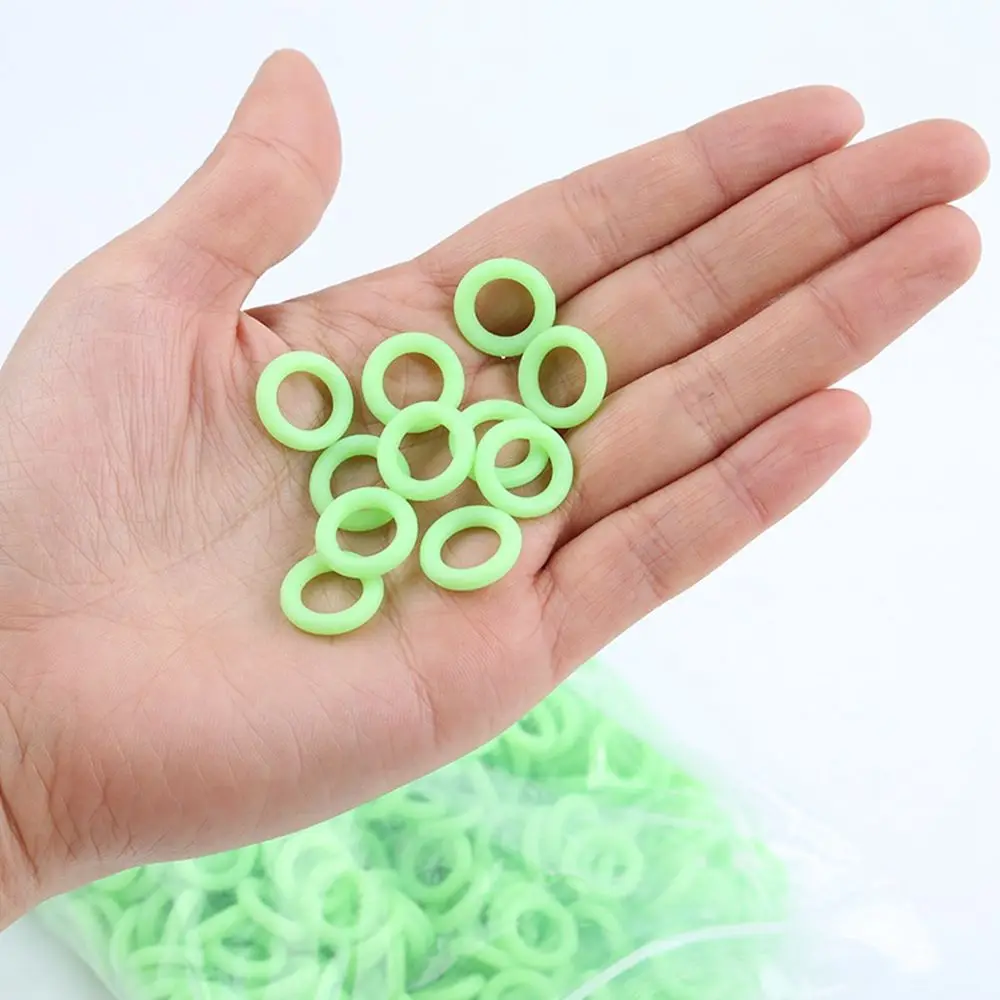 Camping Tent Accessories 10-100pcs Silicone Luminous Tent Ground Nail Ring O-shaped Fishing Rod Ring Multifunctional Night Light Outdoor Tents Accessor