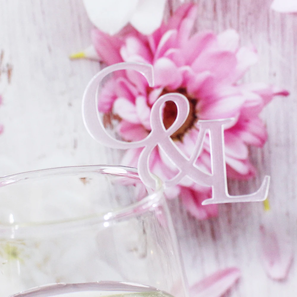 Personalized Mirror Drink Charms and Toasting Tags - Set of 20/50/100 Pieces