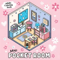 POCKET ROOM Bold-easy Patterns Coloring Book for Adults Cute Drawing Book Perfect Gift for Party and Birthday 1
