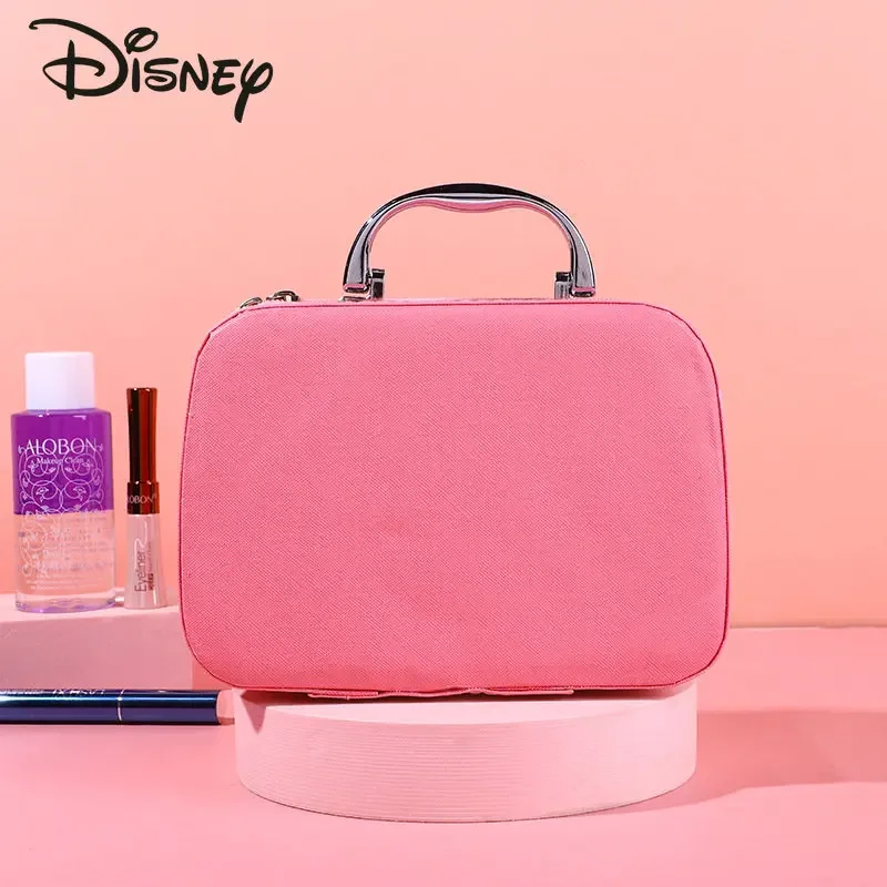 Disney New Mermaid Women's Makeup Case Large Capacity Fashion Storage Bag Portable Business Travel with Mirror Makeup Bag
