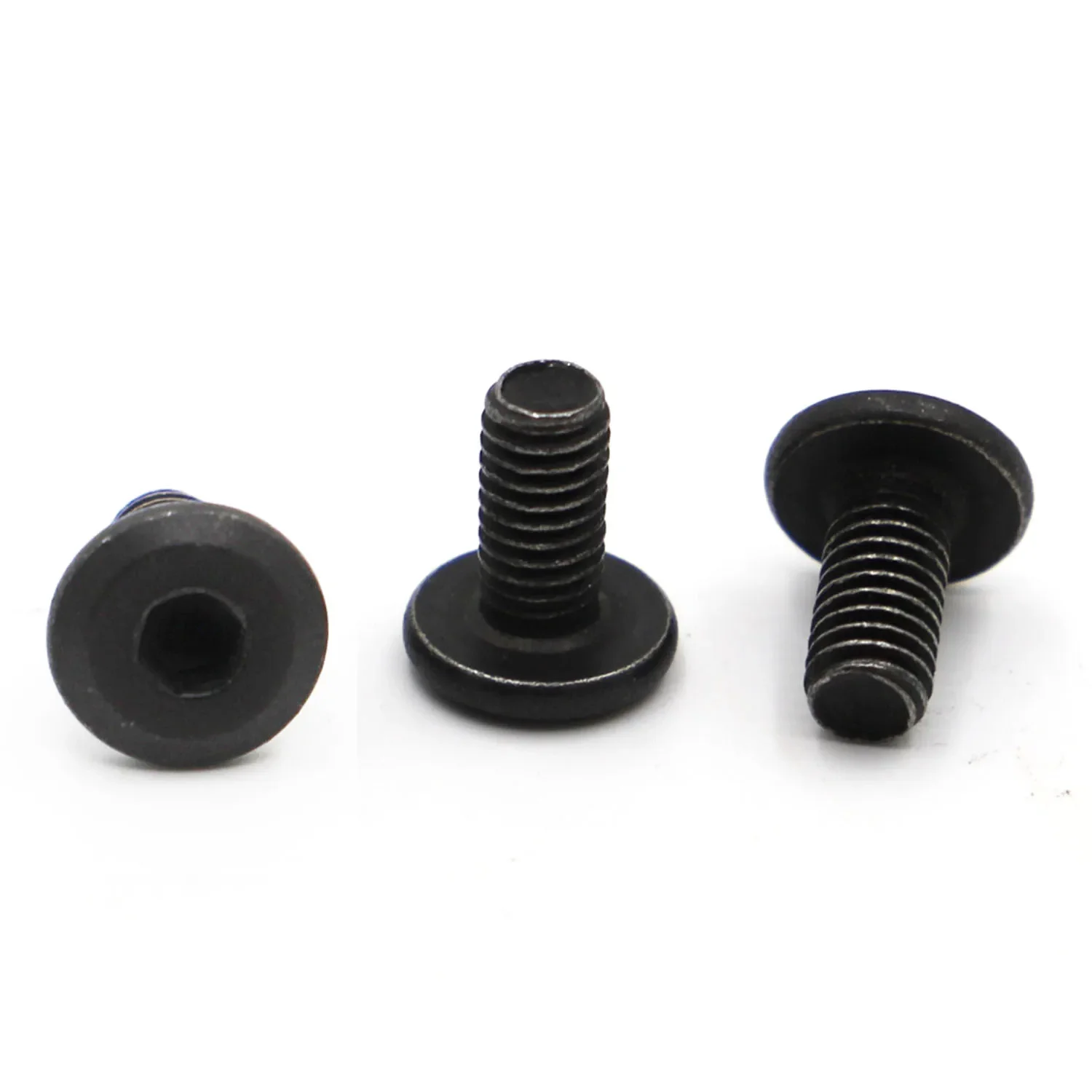 5/10Pcs Black Carbon Steel Hypotenuse Flat Head Hex Drive Screw Down Side Furniture Screws Bolts M5 M6 M8