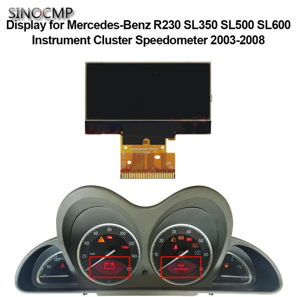 Display LCD Per Mercedes R230 SL500 SL550 SL55 - Radio Navigazione 2009-2012 - LTA065B0F0F
