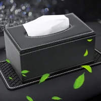 Home Kitchen Organization Home Supplies PU Leather Tissue Box Rectangular Tissue Paper Napkin Box Paper Holder Anti-moisture 1