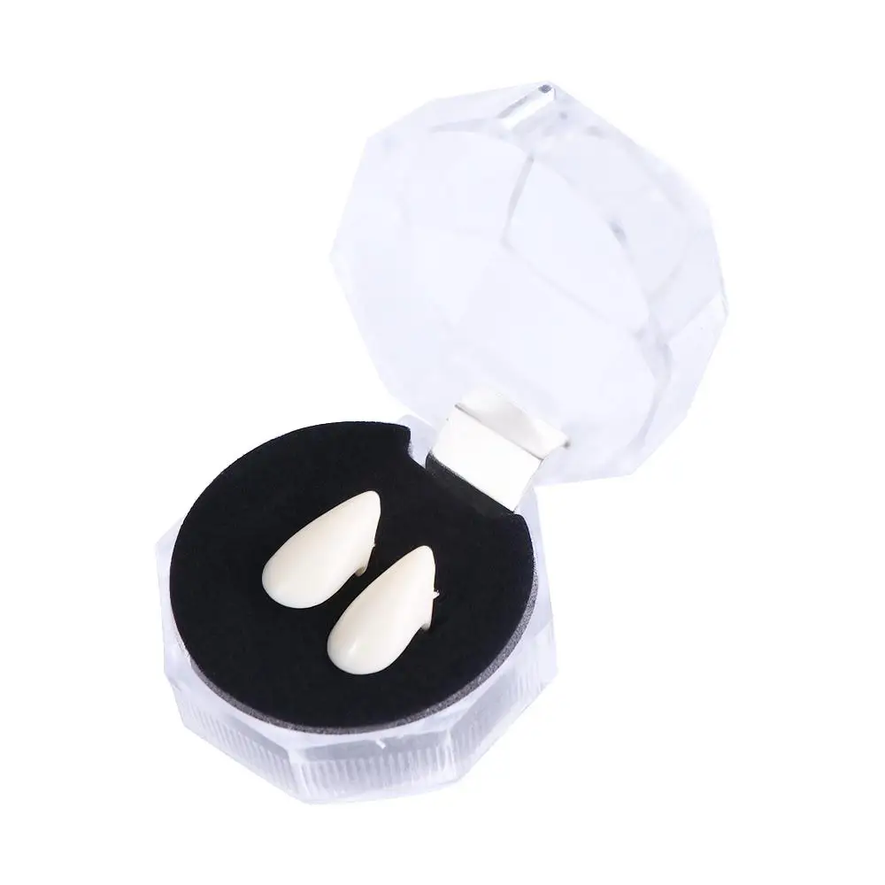 

Props Devil Fangs Box Packed Teeth Cosplay Party Props Canine Fake Tooth Halloween Fangs Safe Resin Fangs Fangs Toys 2pcs Teeth