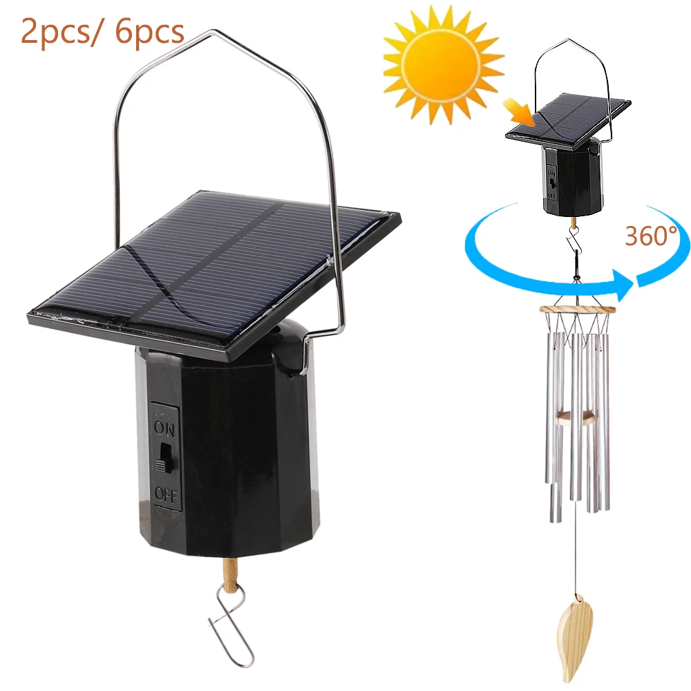 

Wind Spinner Solar Powered Rotating Motor Solar Hanging Display for wind power wind chimes Multi-Purposes Rotatable Hook