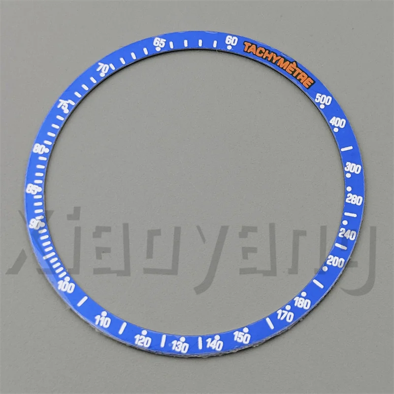 Silver Watch Case with Blue, Green, and Black Insert and Coated Glass - Quartz Chronograph Movement, Steel Bracelet, 40mm