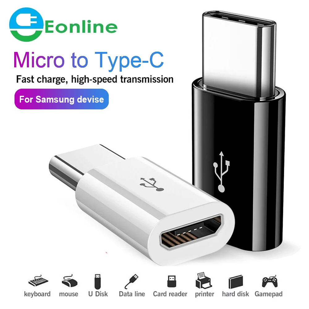 

Eonline OTG USB C Adapter to Micro USB OTG Cable For Xiaomi Mi9 Redmi Note 7 Data Sync USB Type C Adapter For Samsung S10 S9 USB