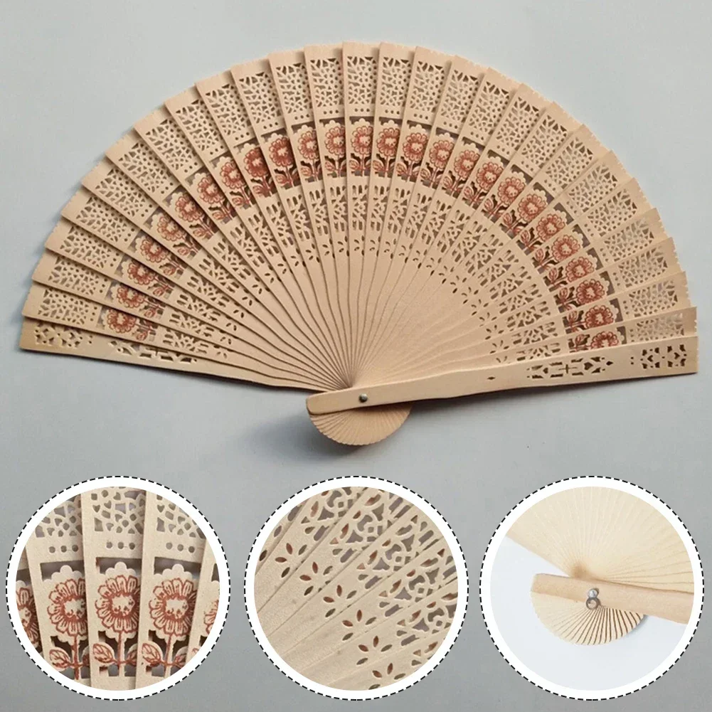 Hand Folding Fan Art Craft Chinese DIY Dance Hand Fan For Party Wedding Decoration Home Decoration Ornaments 1pcs