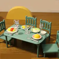 Developing Hands-On Skills Table Dollhouse Accessories Miniature Play House Toy Small Model Furniture Forest Family Kitchen Toy 1