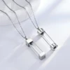 Fashion Glass Cremation Jewelry Urn Necklace for Ashes Stainless Steel Perfume Vial Openable Pendant with Filling Set 4