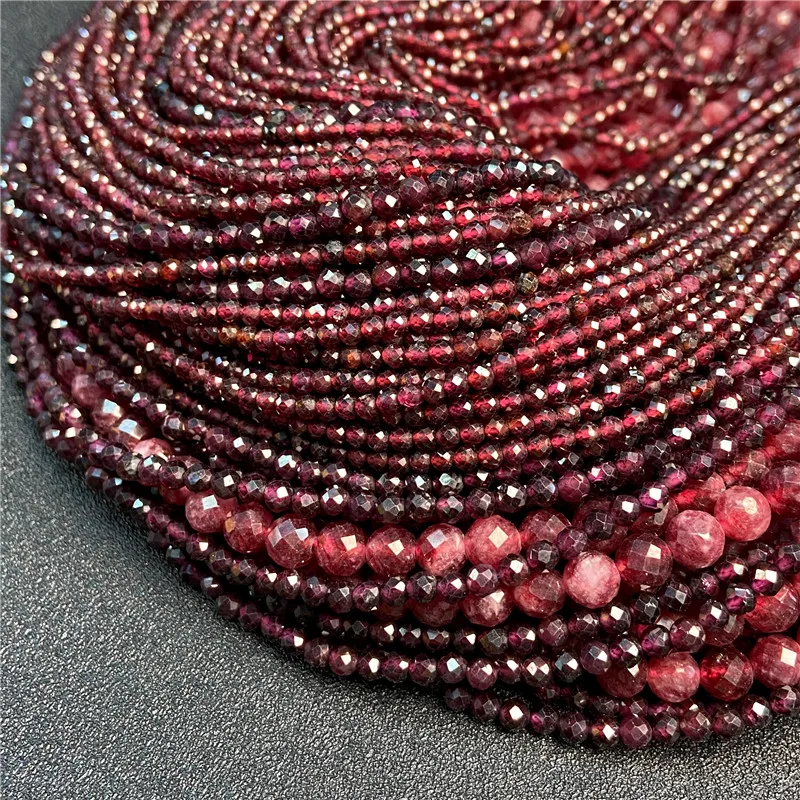Lapis Lazuli Faceted Round Natural Stone Beads for Jewelry Making - 15 Strands