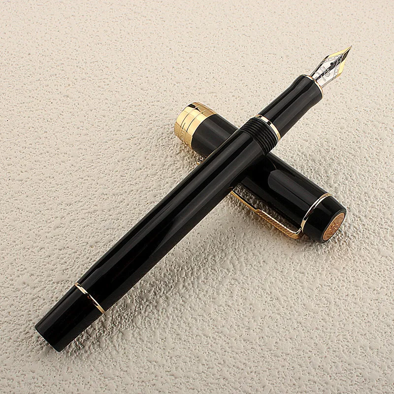 Jinhao 100 미니 센테니얼 송진 만년필, EF/F M/벤트 펜촉, 골든 클립, 비즈니스 사무실 학교 용품, 문구