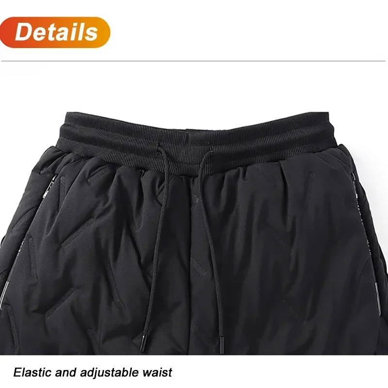 Description Picture 6 of itemNew Men Winter Warm Lambswool Thicken Sweatpants Men Outdoors Leisure Windproof Jogging Pants Brand High Quality Trousers Men