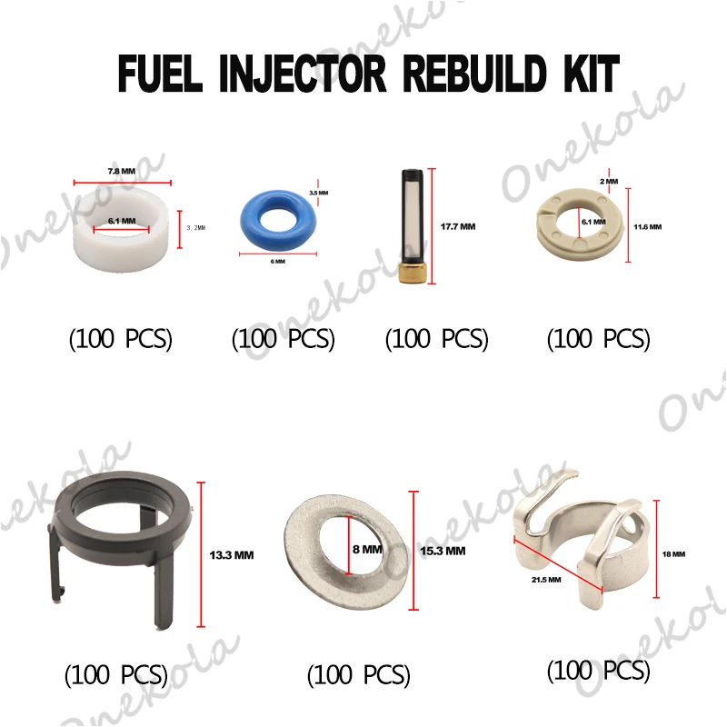 700pieces EA888 Fuel Injector Nozzle Seal Repair Kit For VW Golf Jetta Passat Audi A4 A6 Q5 TT 1.8 2.0 TFSI 06J998907D