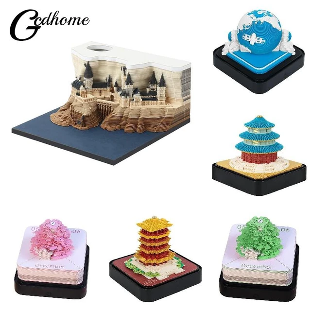 Bloc-notes 3D Sakura Treehouse, calendrier 2024, bloc-notes 3D, notes de  nuit, notes de bureau, notes en papier, cadeau de Noël et d'anniversaire