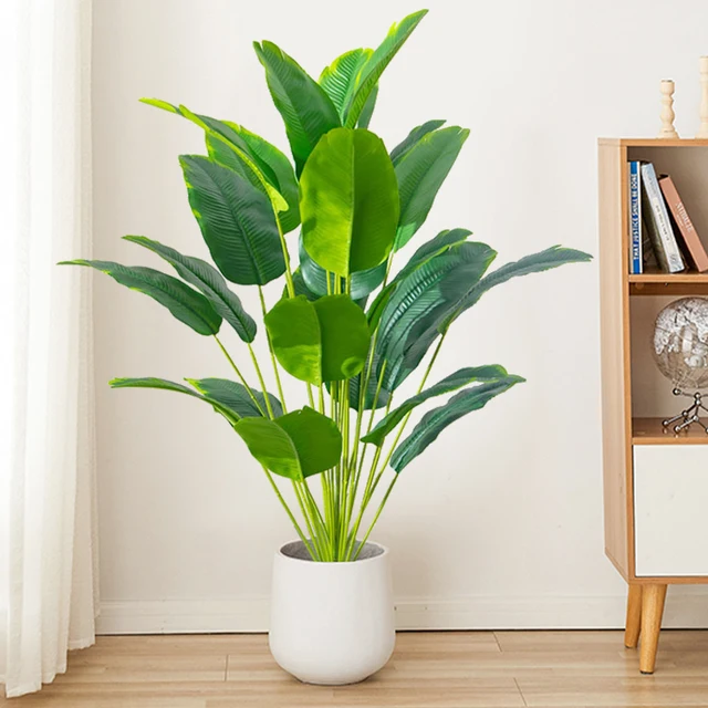 1pc Artificial Plants Large Tropical Palm Tree Fake Banana Plants Leaves Real Touch Plastic Monstera For Home Garden Party Decor 3 1pc Artificial Plants Large Tropical Palm Tree Fake Banana Plants Leaves Real Touch Plastic Monstera For Home Garden Party Decor 3