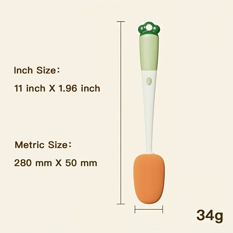 Cleaning Brush 1Pc Long-handled Sponge Cup Brush Bottle Brush Milk Bottle Cup Scrubber Glass Cleaner Three in One Cleaning Tools