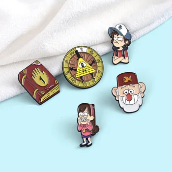 Gravity Falls Enamel Pins Cartoon Character Ideas Brooch Badge Jewelry ...
