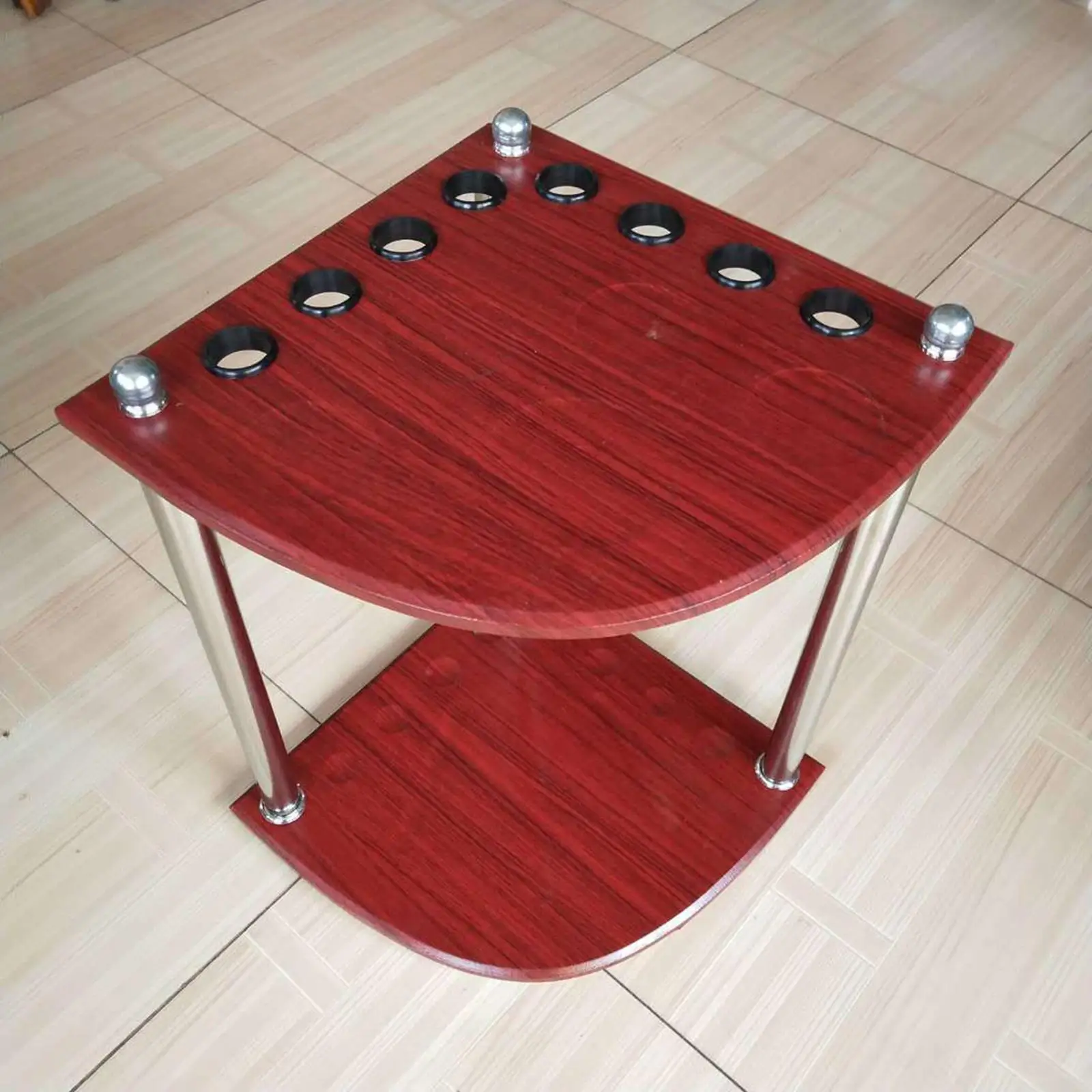 Billiard Pool Rack Corner Holder Floor Stand Rod Organizer 8 Hole Storage Holder for Players Pool Bars Clubs Sports