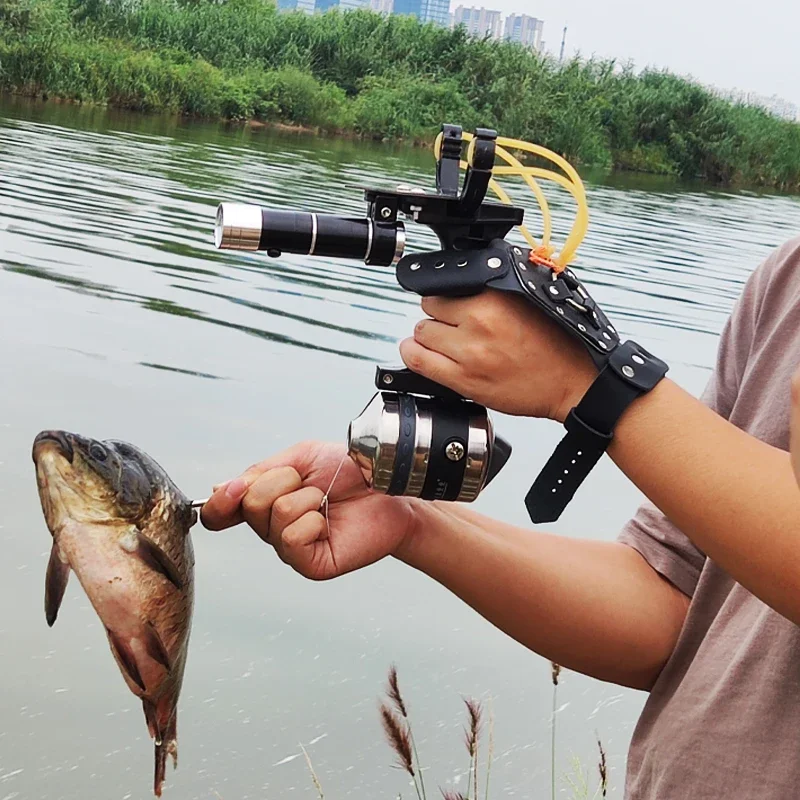 Professional Fishing Slingshot Set with Fishing Reel and Darts