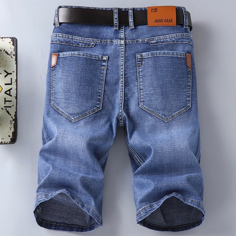Men Jeans Summer Shorts Denim Pants Stretch