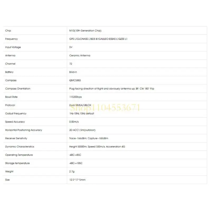 베스트 셀러 M10Q-120 이중 프로토콜 탐색 수신기 내장 QMC5883 나침반 세라믹안테나