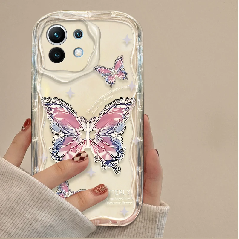 Glitter Metal Butterfly Soft Phone Case