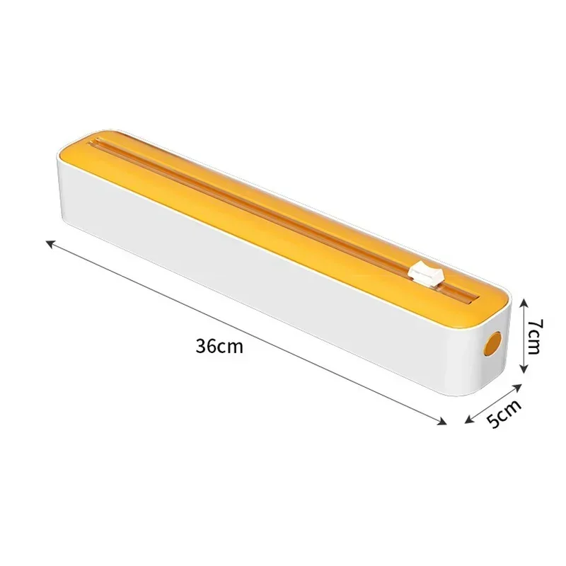 2 In 1 Food Film Dispenser Wrap Dispenser Cutter Storage Box Aluminum Foil Stretch Film Cutter Kitchen Accessories