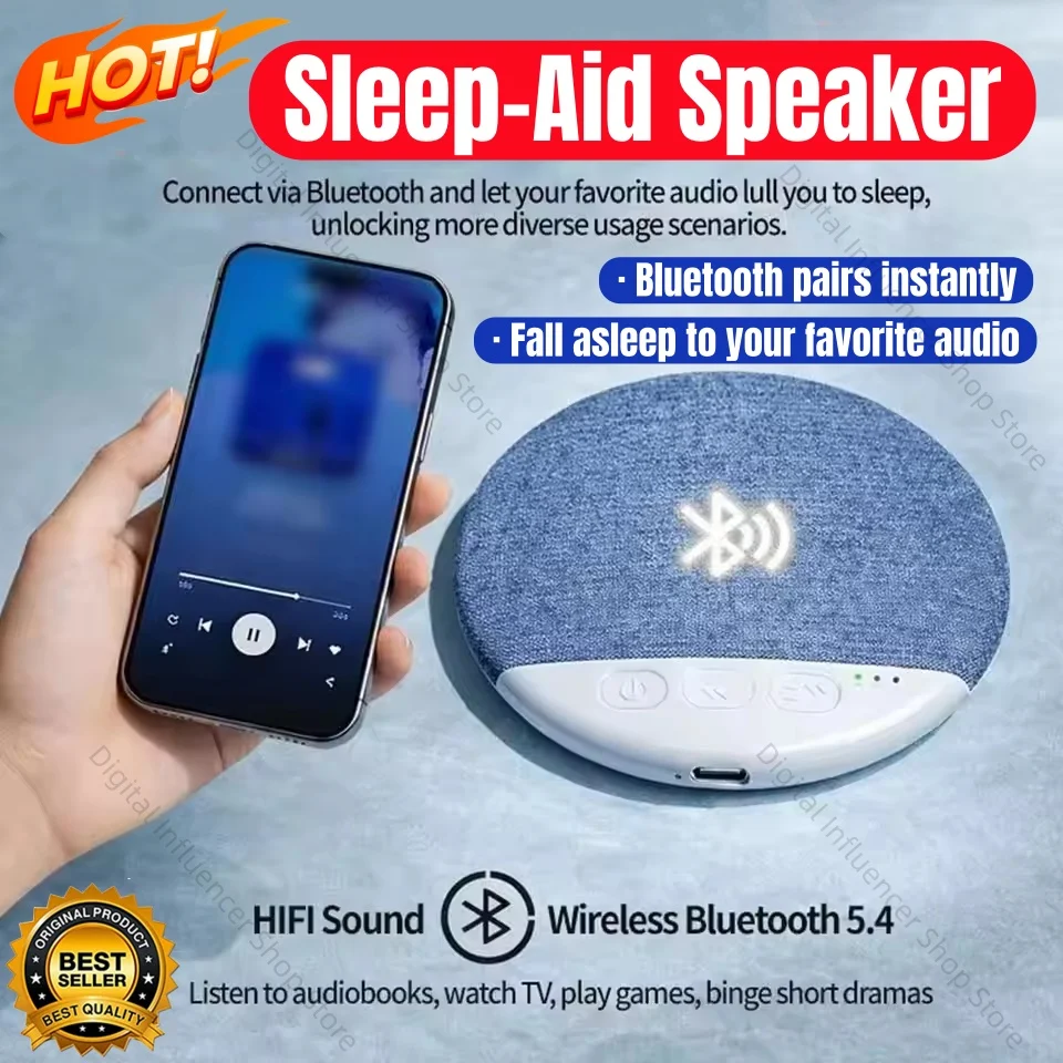 Ultra-Thin Bluetooth Speaker with Nature Sounds & White Noise