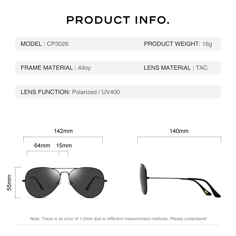 Occhiali Da Sole Uomo Poliziotto Pilota Aviatore Quadrato Nero Verde