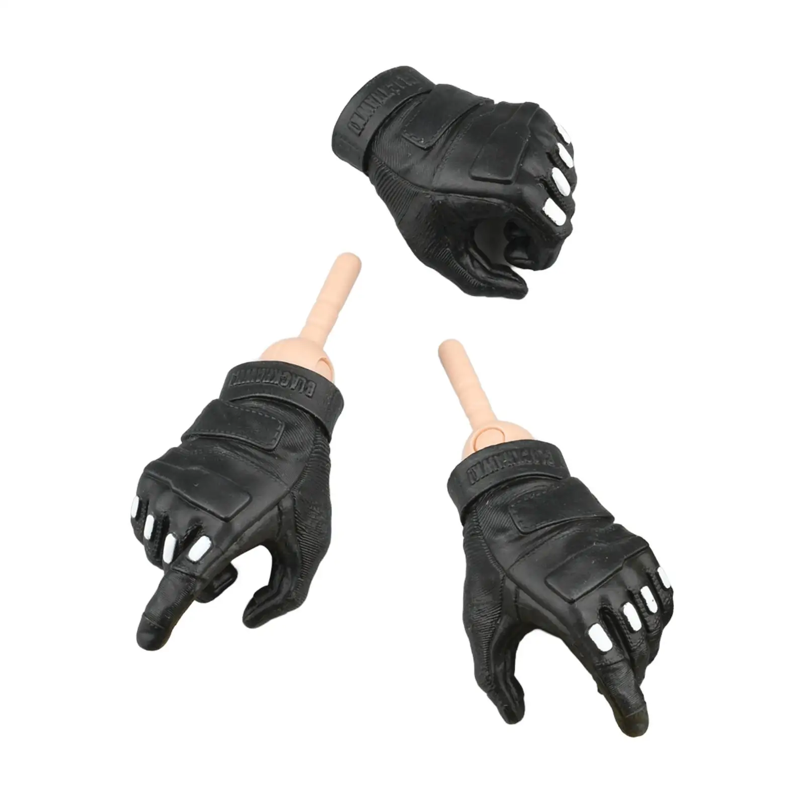 3x 1:6 Male Gloves Hands Doll Decor for 12inch Collectible Action Figures