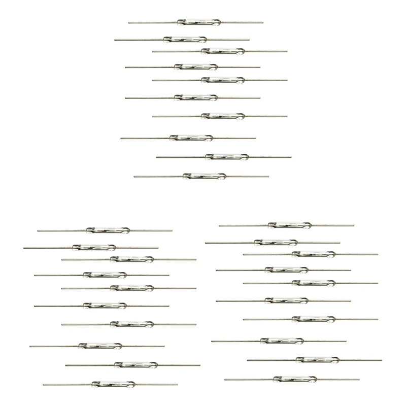 

30 Pcs Reed Contact 14Mm X 2Mm Miniature Reed Contact Reed Switch 44Mm Length